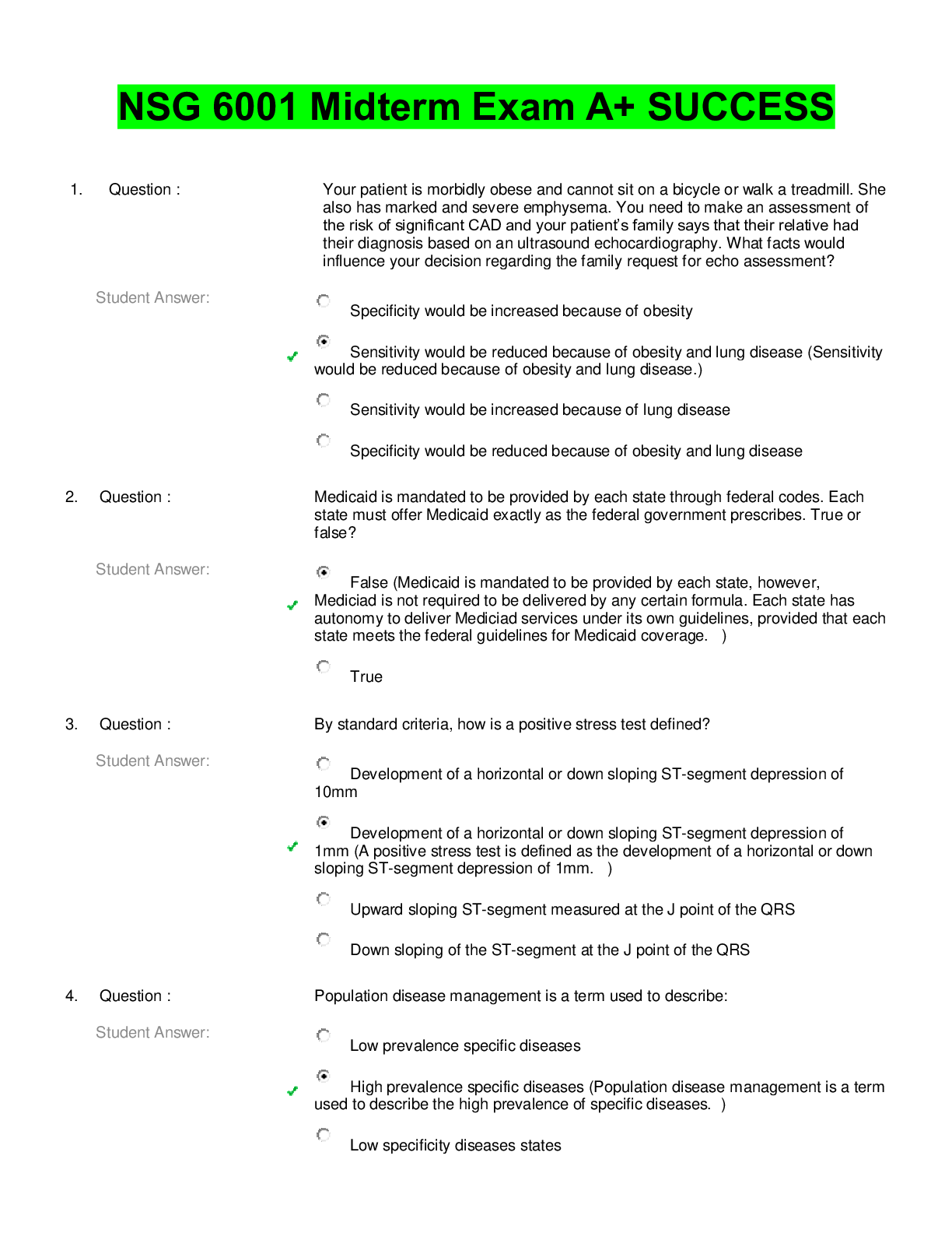 Preview image for NSG 6001 Midterm Exam A+ SUCCESS